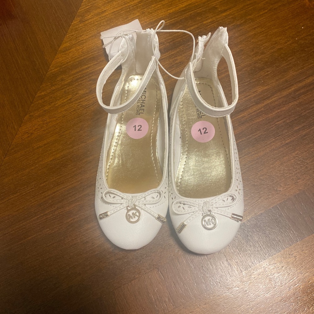 All White Micheal Kors dress shoes